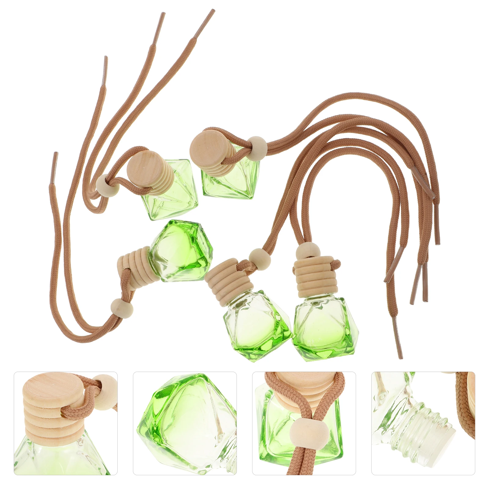 

5 Pcs Car Perfume Pendant Air Freshener Ornament Diffuser Scent Bottle Aromatherapy Essential Oil