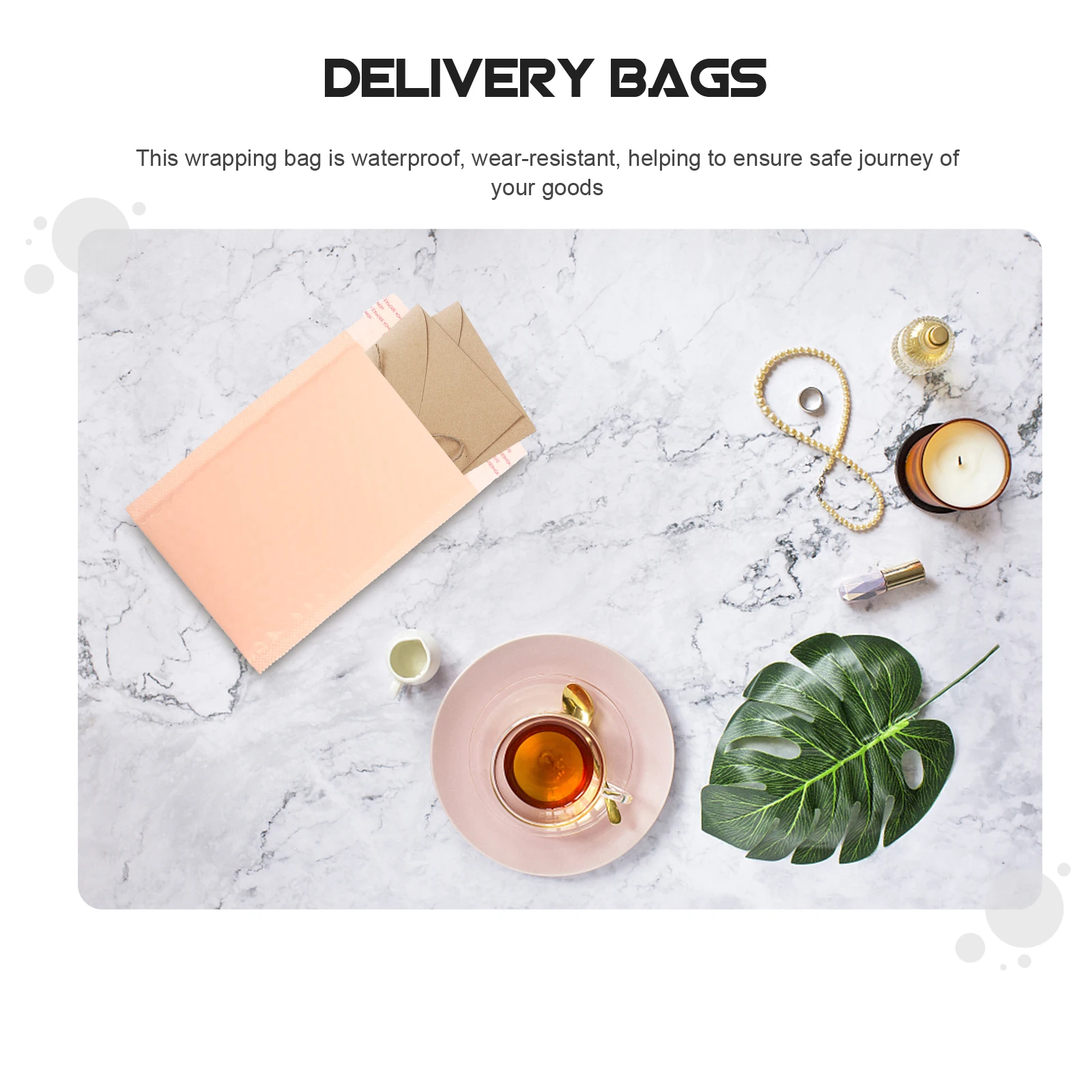 

50 Pcs Bubble Mailers Thicken Envelope Book Packing Bags Small Portable Shipping Multi use Waterproof PE PO Strong Sealing