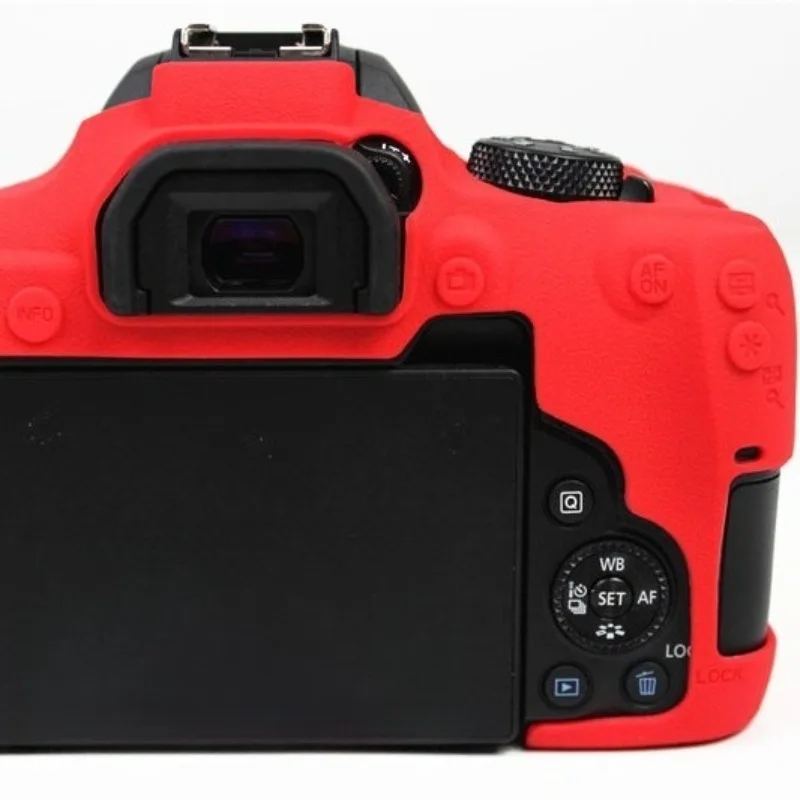 

Silicone Case, Soft Skin Protective Body Case SkinFor Canon SLR EOS 850D Camera Bag + Tempered Glass LCD Protective Film