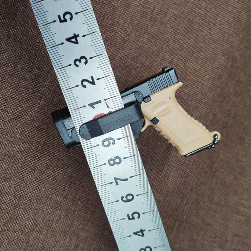1:3 Model Glock G17 Metal Gun Keychain with Protective Plastic Cover and Quick Pull Holster