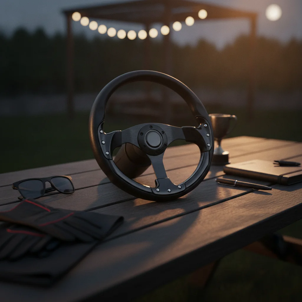 Golf Cart Steering Wheel Three-Spoke Cart Steering Wheel Textured Streamlined