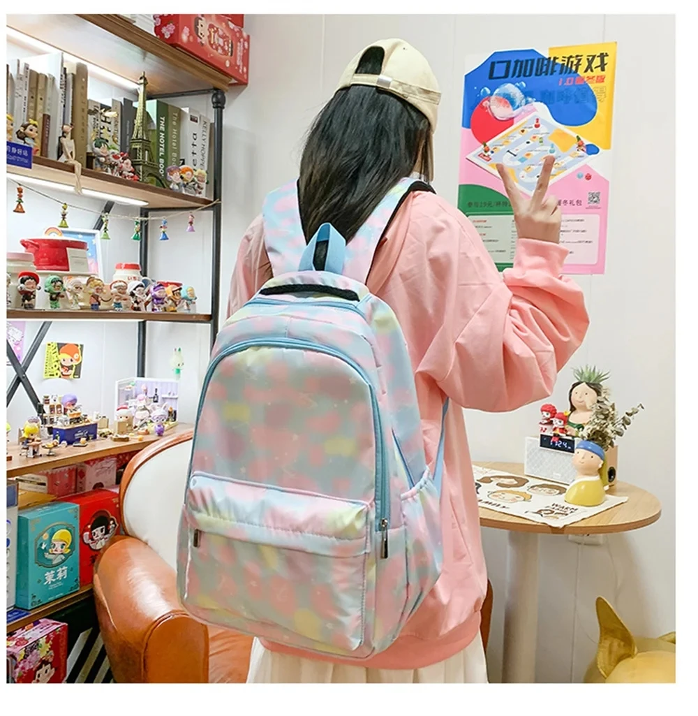 New Primary School Backpack with Embroidered Name Children's Large Capacity Outdoor Backpack Personalized Student Travel Bags