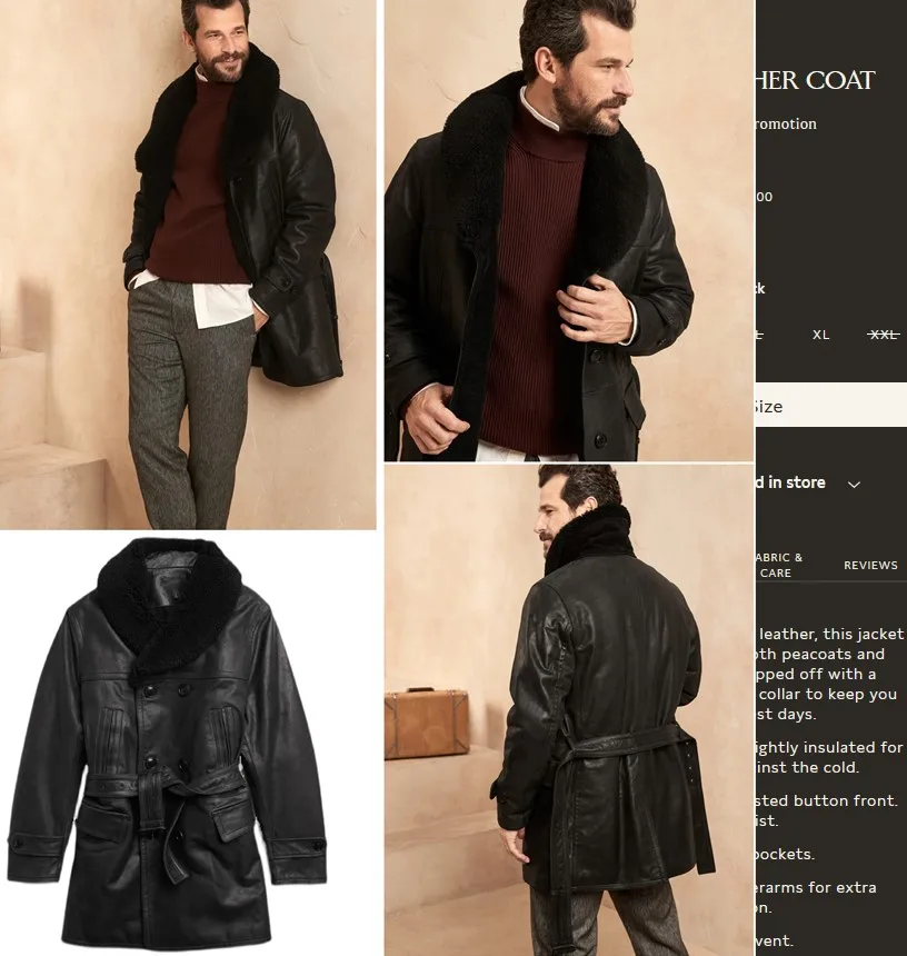 

Heavyweight American Made Felted Wool oulder Wrap Cotton Coat Faionable Urban Winter Casual Youth Leather Jaet