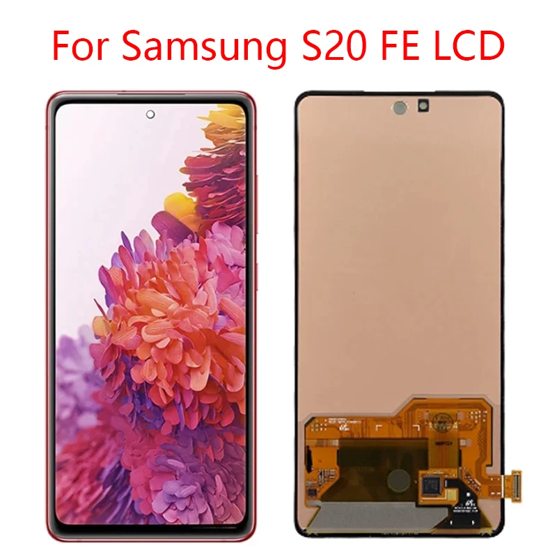 AMOLED For Samsung S20 FE S20 Fan Editio G780 LCD Touch Digitizer For Samsung S20FE 5G G781 S20 Lite Display Frame