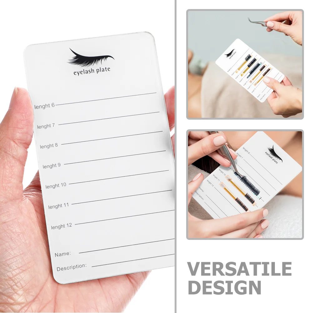 

4Pcs Acrylic Eyelash Grafting Board 6-12Mm Lash Extension Tray Reusable Portable False Lash Display Tool for Salon and Personal