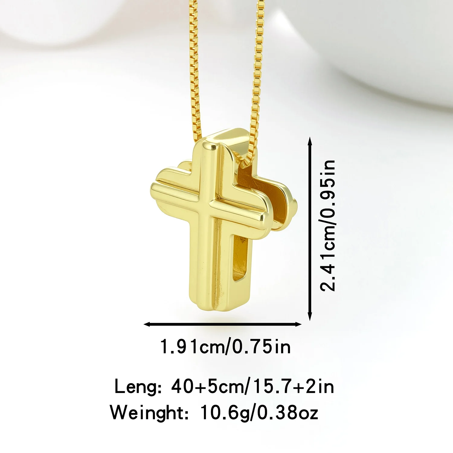 Nidin 2 Styles Cross Pendant Necklace For Men Women Textured Carved CZ Inlaid Christian Religious Faith Jewelry Daily Party Gift