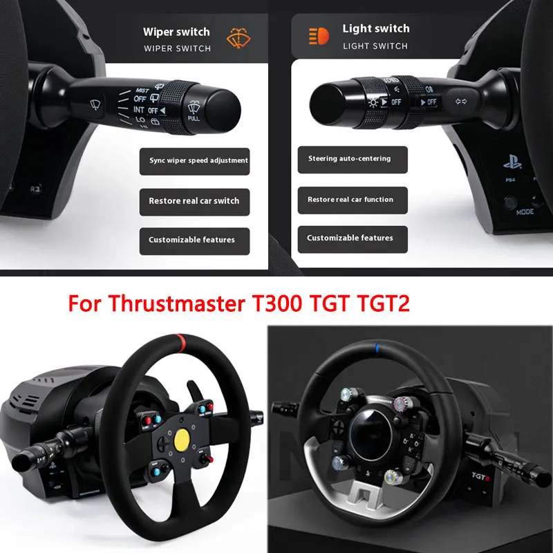 

PC Racing Simulator Steering Wheel Turn Signal Headlight Wiper Switch For Thrustmaster T300 TGT TGT2 Video Games