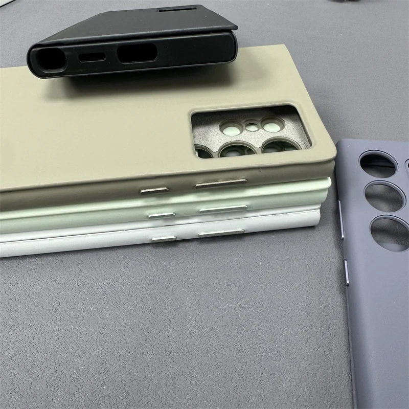 Smart View Flip Cover Case For Samsung Galaxy S24 Ultra / S23 Ultra Shell With IC Built in Smart Wakeup and Sleep