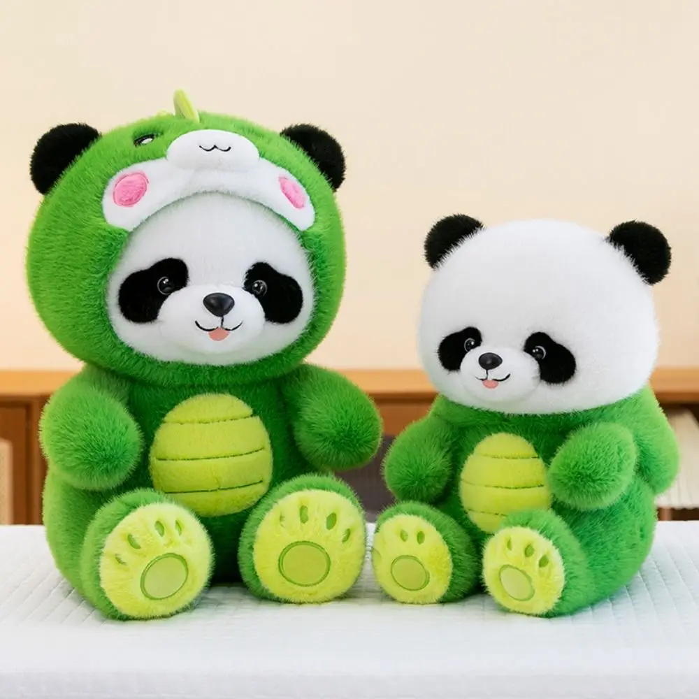 

PP Cotton Transform Dragon Panda Doll Soft Crocodile Simulation Panda Plush Toys Ins Fluffy Cosplay Panda Dragon Stuffed Toy
