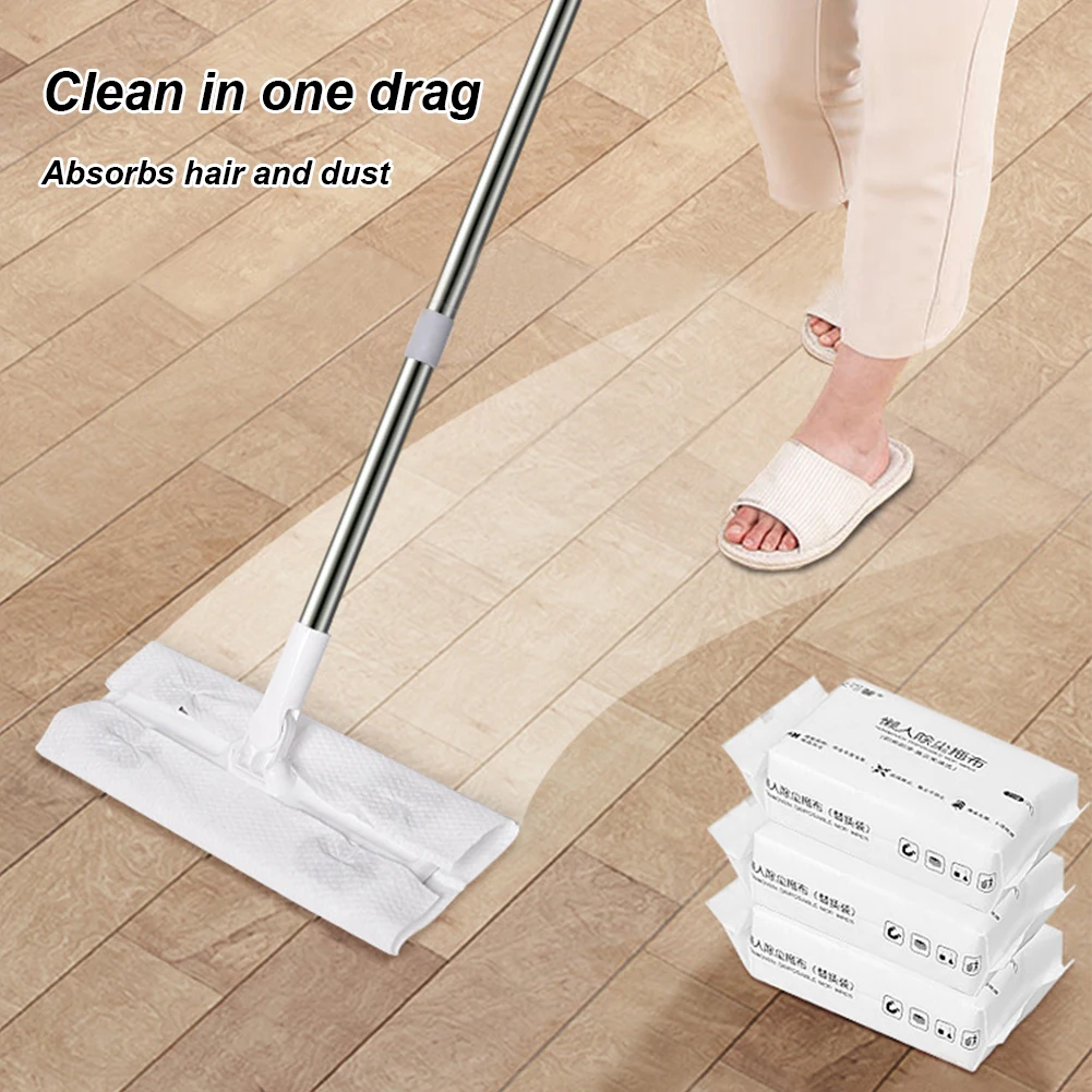 Mopa de polvo para suelo con rotación de 360 grados, limpiador de suelo con almohadilla desechable, mopa estática para limpieza de suelo de azulejos laminados de madera dura