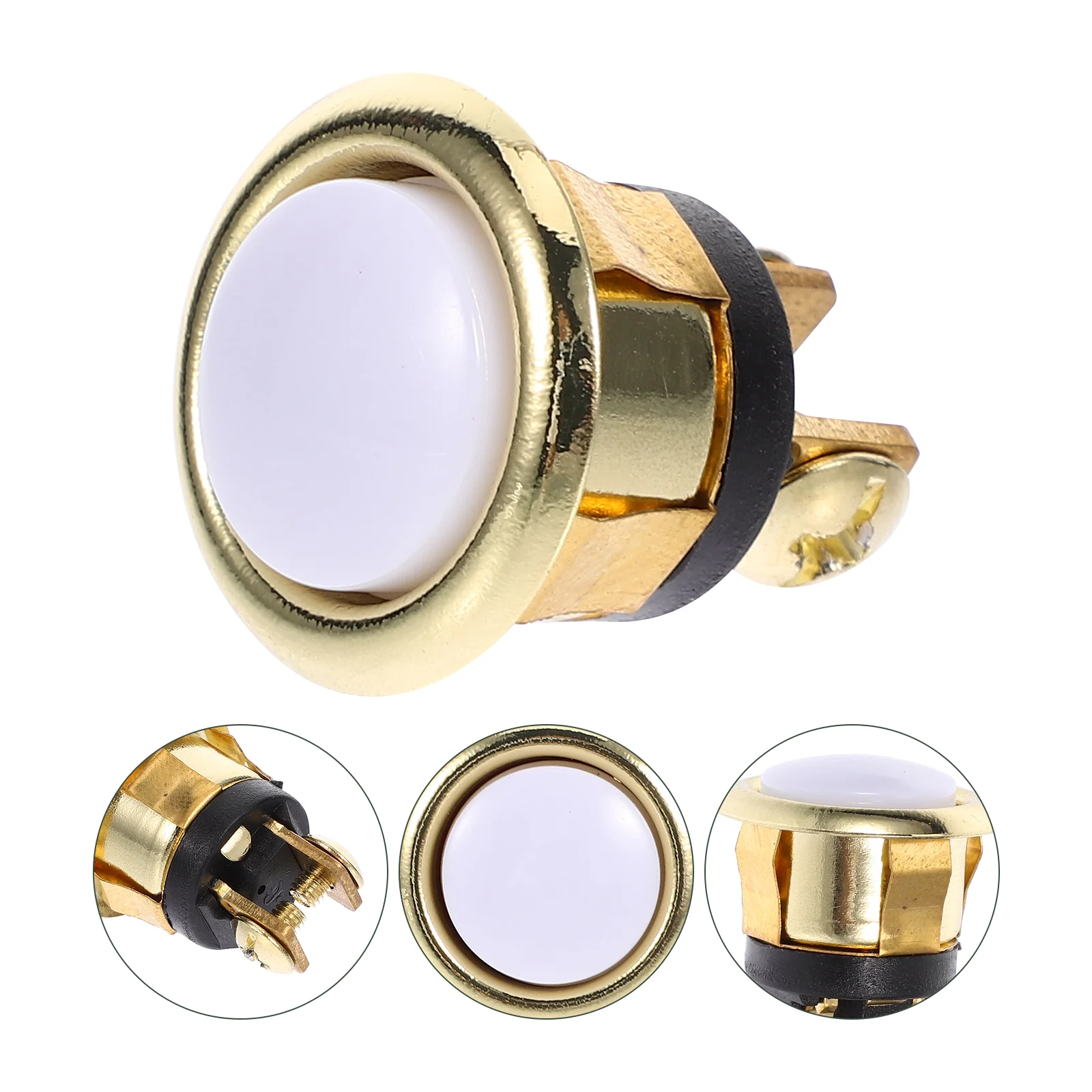 

Retro Gold Plated Doorbell Light Sturdy Button Replaceable Push Home Vintage Chime Buzzer Wired Door Bell