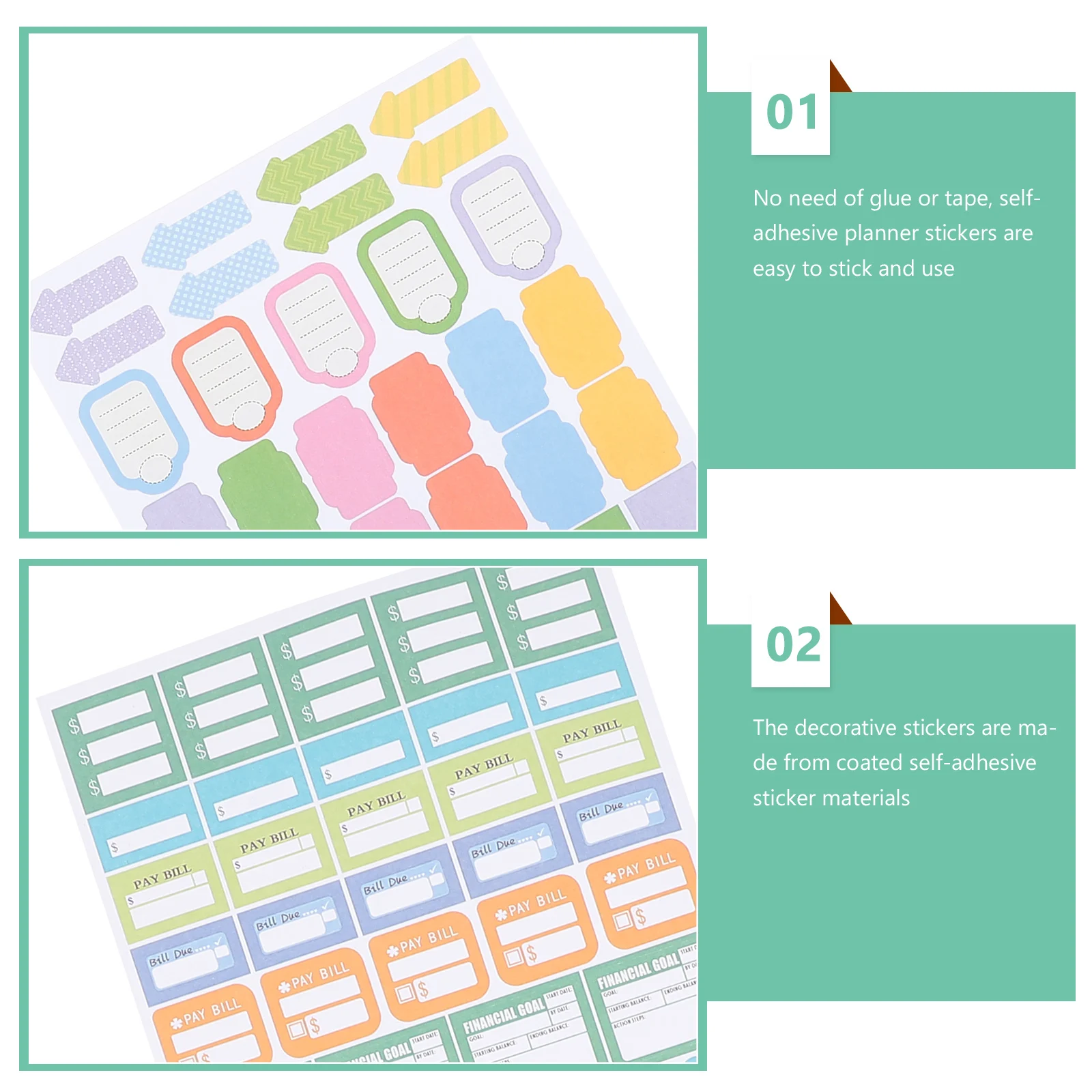 

Adult Plan Sticker Journal Stickers Supplies Copper Plate Self-adhesive Paper Diary Travel