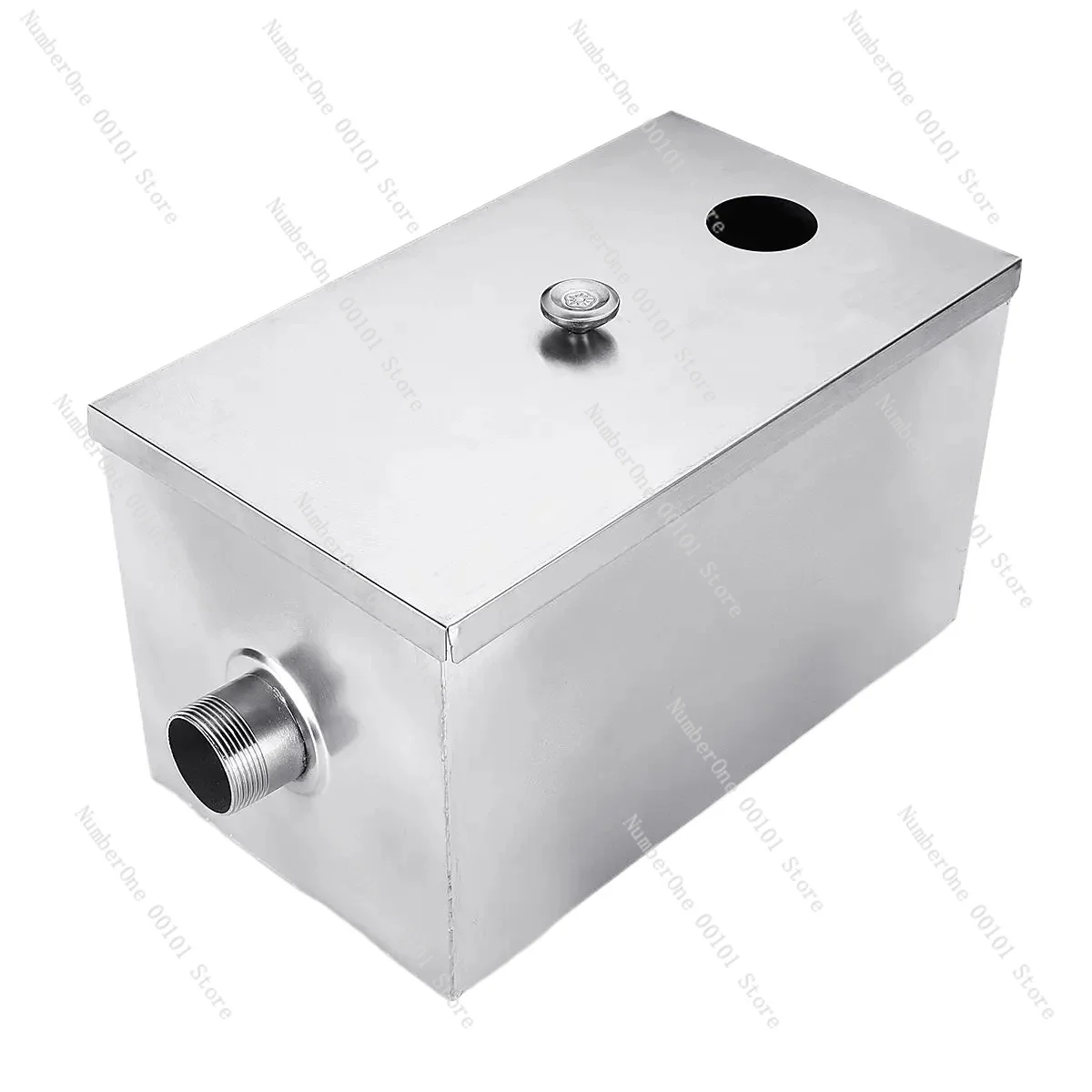 350*200*200mm For Restaurant Kitchen Waste Water Treatment Tools Stainless Steel 8LB Grease Trap Interceptor Oil Water Separator