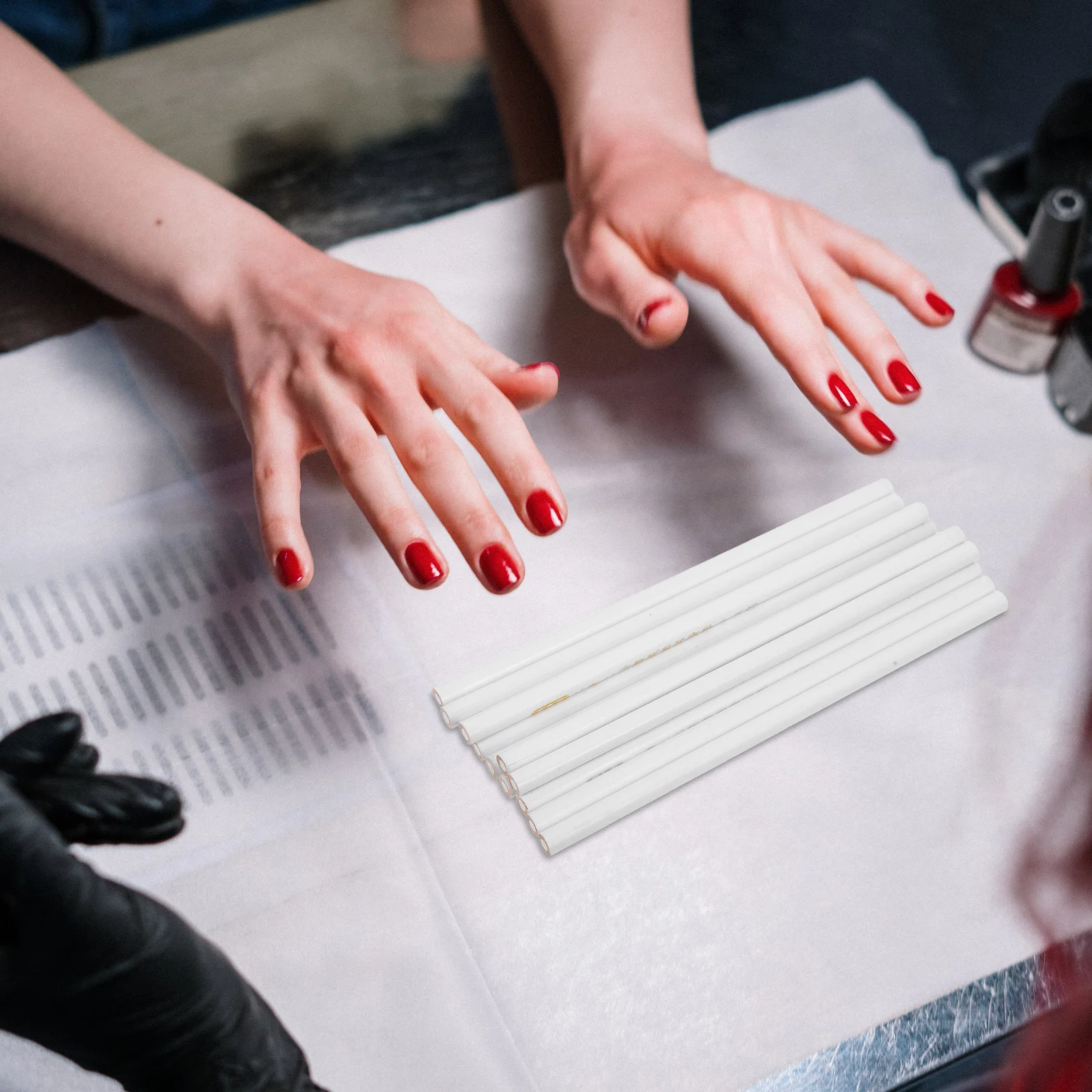 12個入りネイルドットペン、ラインストーンピッカーペン、ネイルアートツール、マニキュアジェムクリスタルピッカーペンシル、ラインストーン用ワックスペンシル