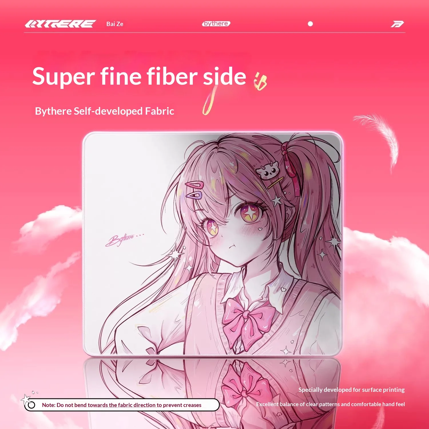 Bythere ZHIEN Gaming Mousepad FPS Medium Control Mouse Pad Skin-Friendly Skidproof For CSGO Valorant Pc Accessories Gifts