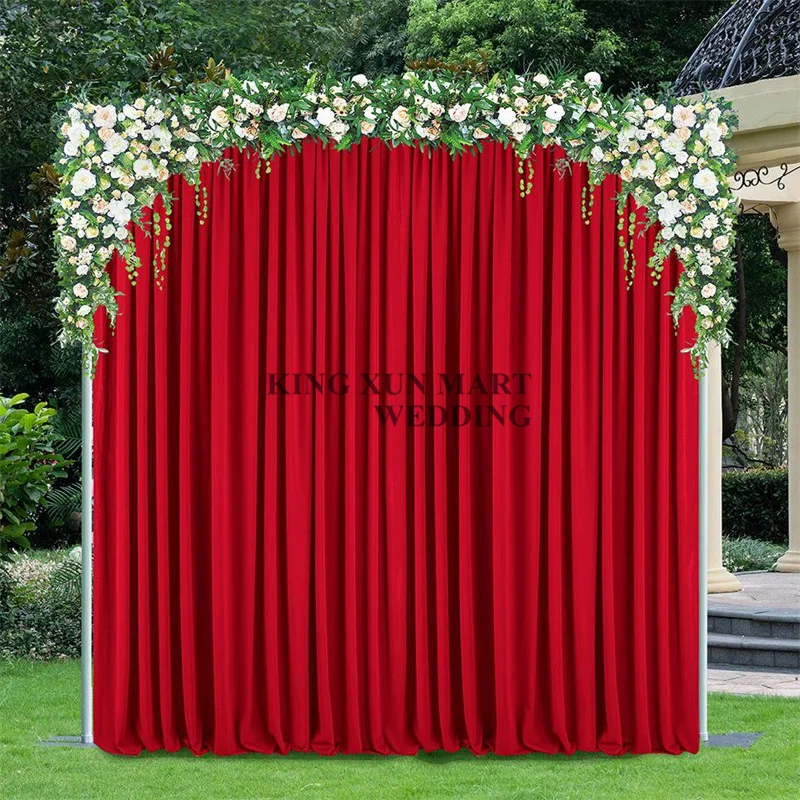 Panel Thick Polyester Wedding Backdrop Curtain Stage Background Photo Booth Baby Show Event Party Backdrops Decoration