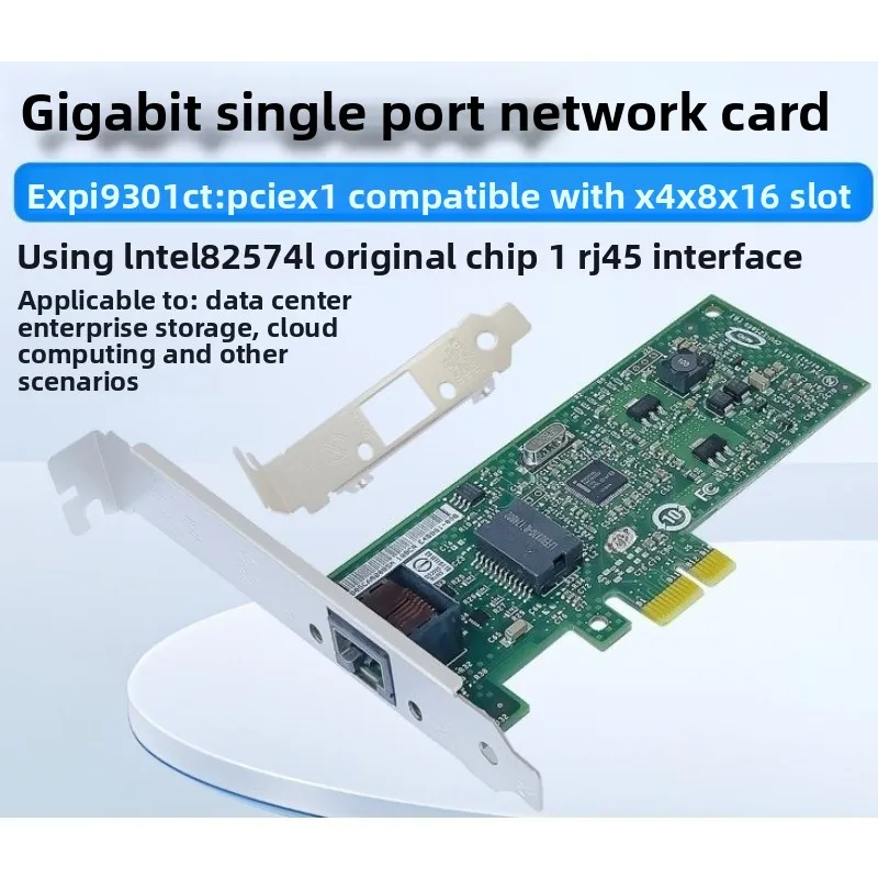 Original EXPI9301CTBLK PCI-E X1 Gigabit network interface card 82574L EXPI9301CT