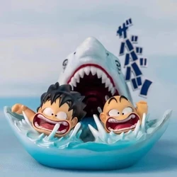 6.5cm Anime Dragon ball Z Shark Attack Kid Goku Krillin Swimming Training  Action Figure Model  Gift