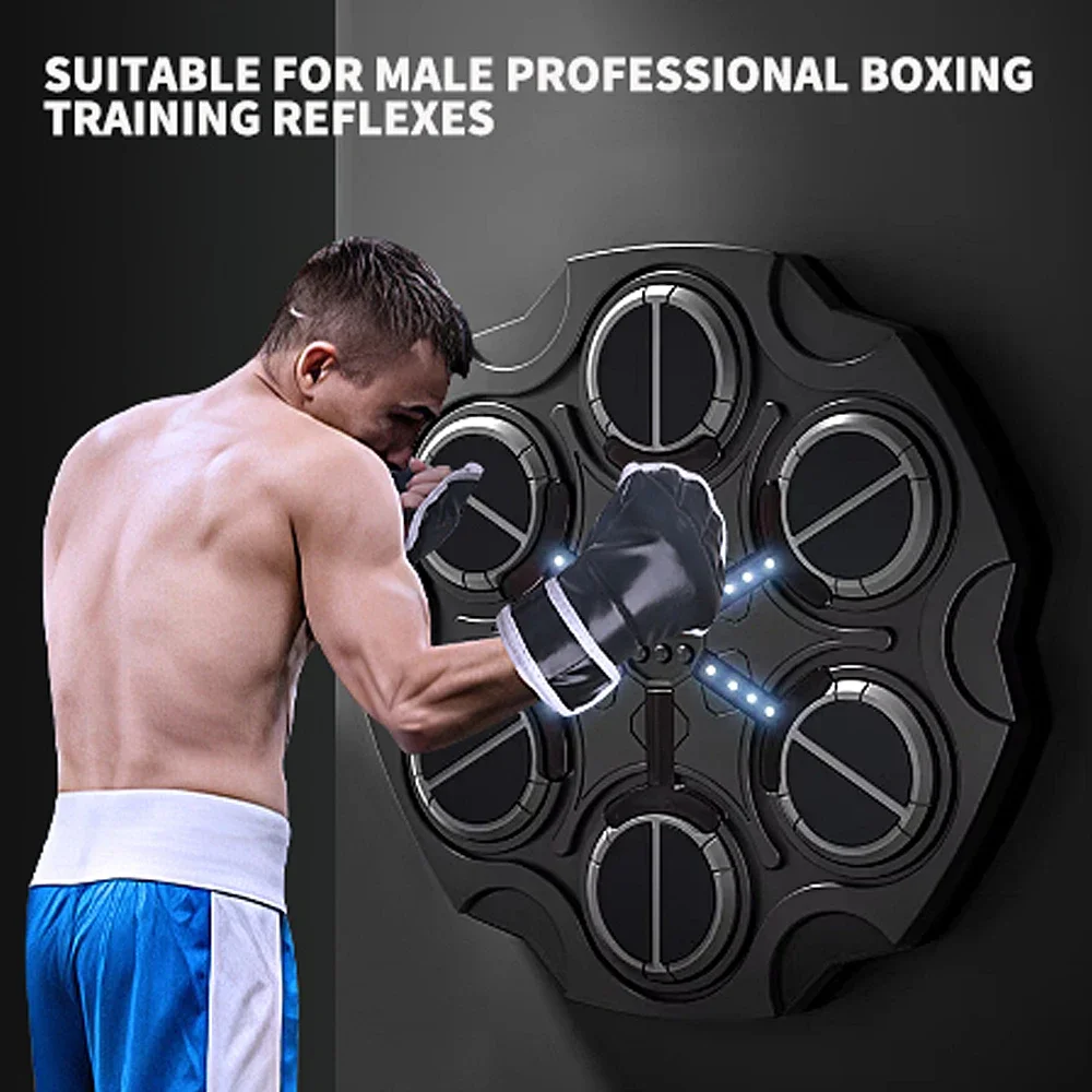 

Smart Boxing Machine Games Toys Children and Adults Decompression with Bluetooth Home Music Wall Target Trainer with Sandbag