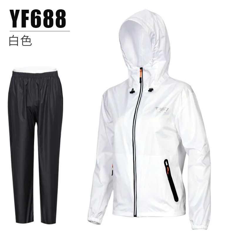 2027PGM Raincoat and Rainpants Suit Unisex Full Body Rainstorm Prevention Jacket Women Men Hooded Split Raincoat Golf Long Pants