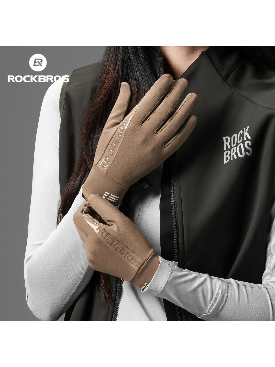AliExpress ROCKBROS Cycling Gloves Winter Autumn Graphene Warm Gloves Non-Slip Touch Screen Windproof Full Finger Motorcycle Riding Gloves
