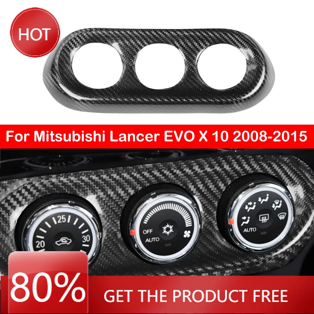 

Mirror Covers For Mitsubishi Lancer EVO X 10 2008-2015 Real Carbon Fiber Car Console Dashboard AC Panel Gauge Pod Pointer Cover