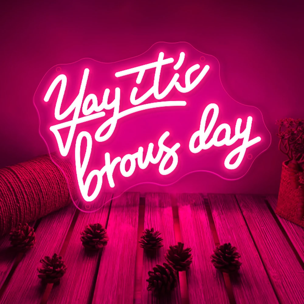 Yay it's Nail Day Neon Light Sign Beauty Room Decoration LED Neon Sign Lash Room Hair Tattoo Open Outdoor Neon Led Lights Lamp