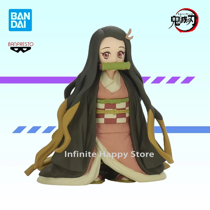 

In Stock Original Genuine Bandai Banpresto Demon Slayer Anime Figure Kamado Nezuko Kawaii Collectible Kimetsu No Yaiba Ornament