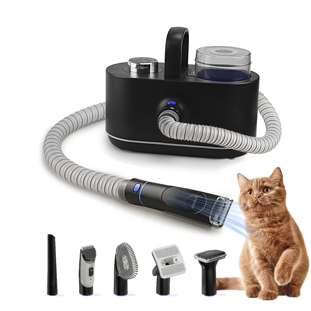 Hot Selling Easy-to-clean Pet Grooming Tool Pet Vacuum With Groom Kit Brush 5 In 1 For All Pet Hair