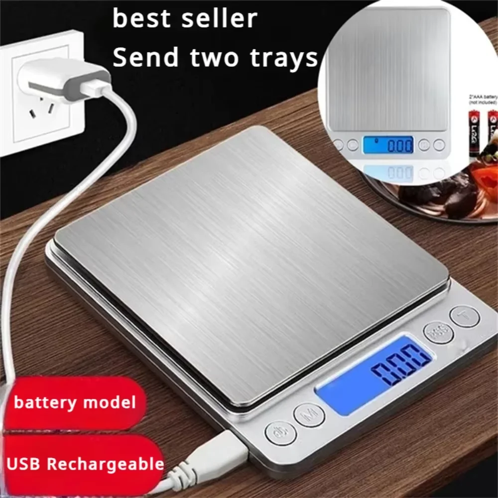 Digital Kitchen Scale 3000g/ O.1g Small Jewelry Scale Food Scales Digital Weight Gram and Oz Digital Gram Scale with LCD/Tare