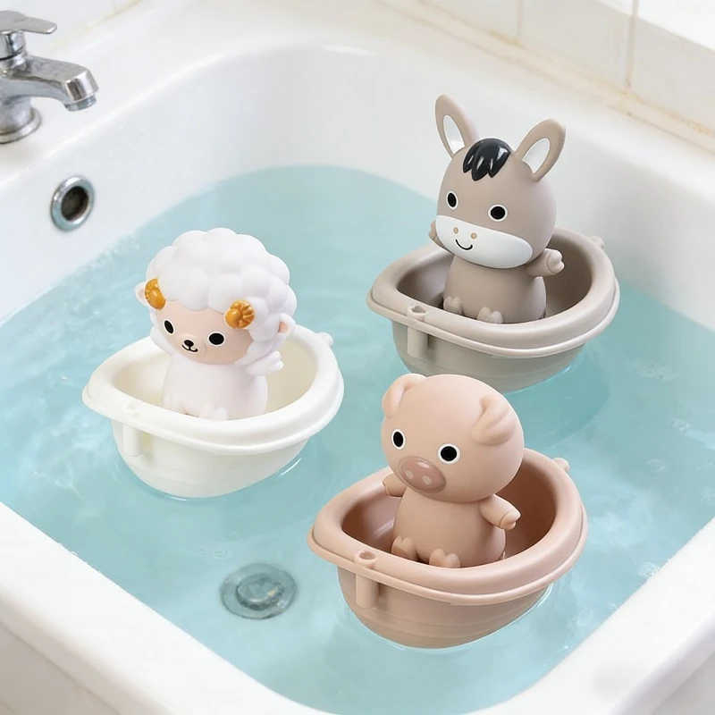 Children's Animal Shower Toys Detachable Baby Bathtub Games Multiple Gameplay Modes Finger Cots Toys Exercise Reaction Ability