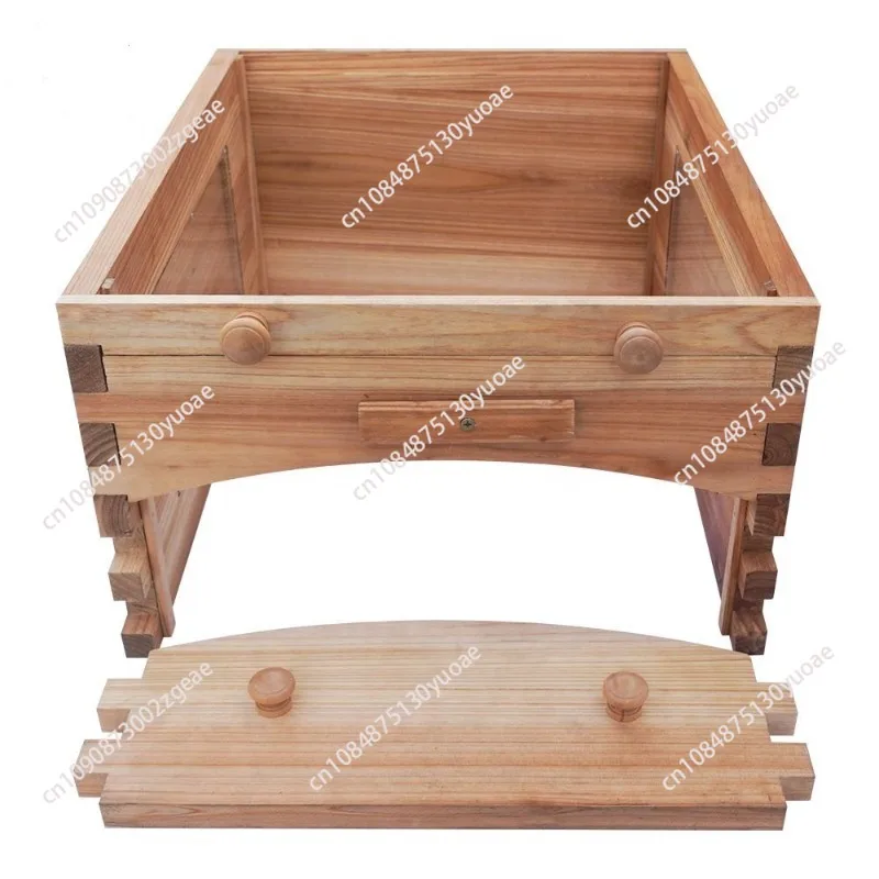 Boiled Wax Cedar Mini Self-flowing Honey Bee Hive Beekeeping Middle Bee Complete Set
