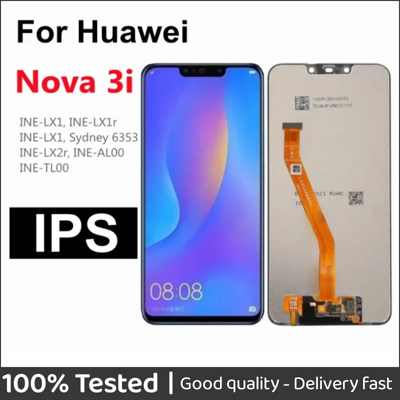 

6.3" For Huawei Nova 3i LCD PAR INE LX2 L21 LX2r Touch Screen Panel Digitizer Assembly for HUAWEI Nova 3i display