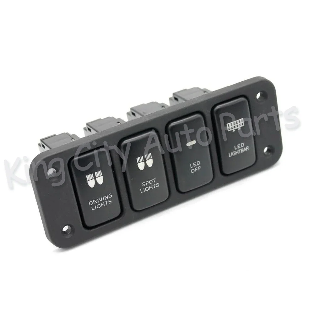 

For Toyota Hilux FJ Cruiser Vigo With Blue LED 4 Button Driving Light+Spot light Off+LED Lightbar LED Switch Panel Cable