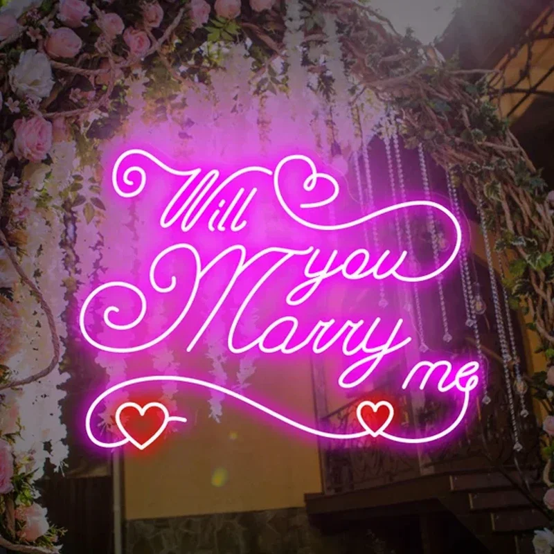 

Will You Marry Me Neon Signs Led Light Custom Neon for Wedding Proposal Wall Art Decor Get Married Decor Acrylic Sheet