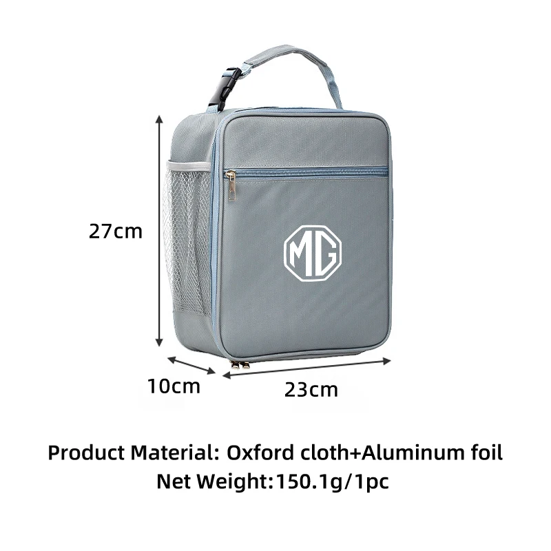 Car Insulated Lunch Bag Leak Proof Thermal Lunch Box Bag Portable Food Container For MG 3 5 6 7 HS ZS GS Hector TF GT ZR 350 550