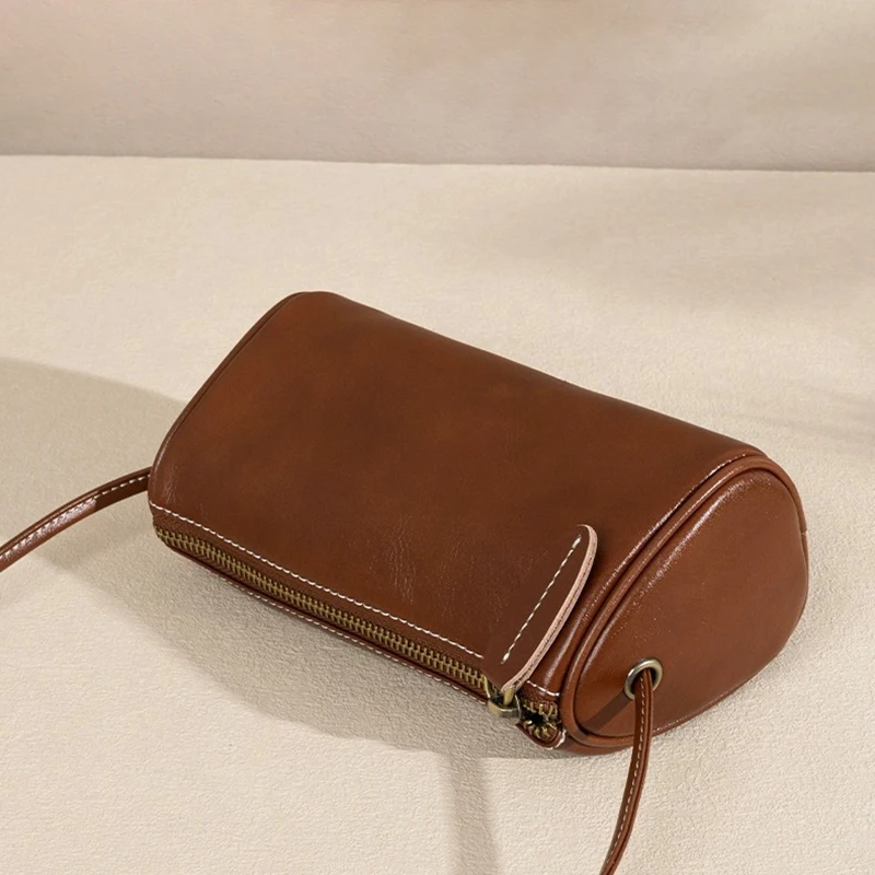 Genuine Leather Bag Women 2025 Spring Summer Crossbody Bag High Grade Textured Niche Pillow Mini Bag Shoulder Bags