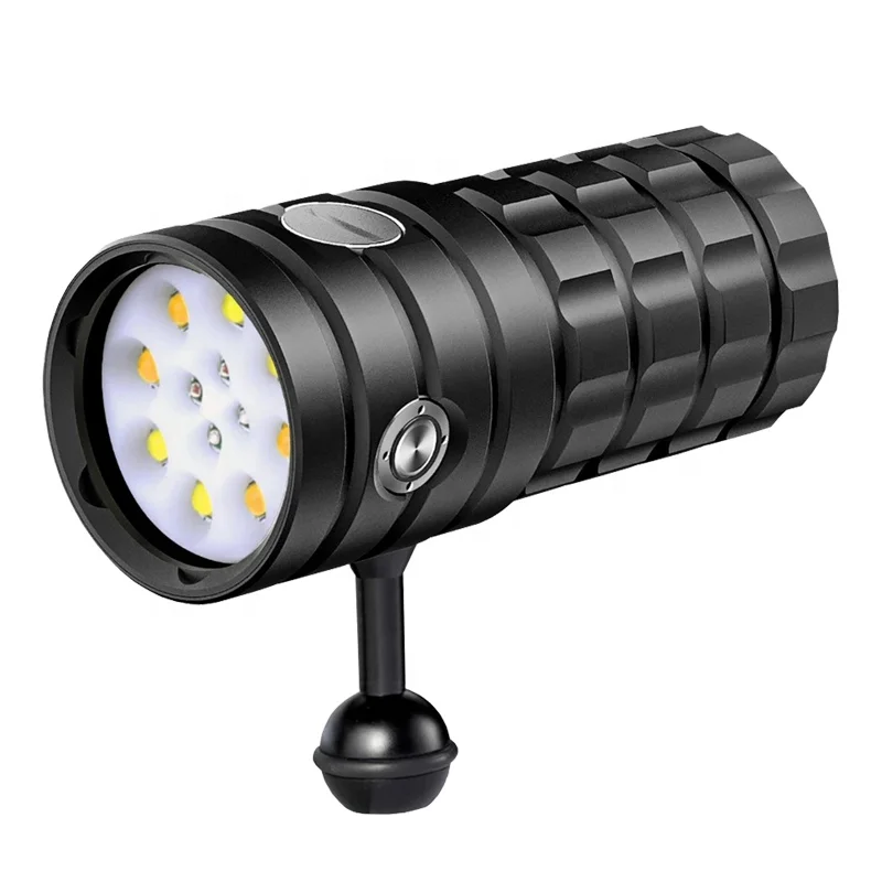 

Super Bright Underwater Diving Photography Video Flashlight 25000 Lumen Built-in Battery Waterproof Scuba Diver Torch Light