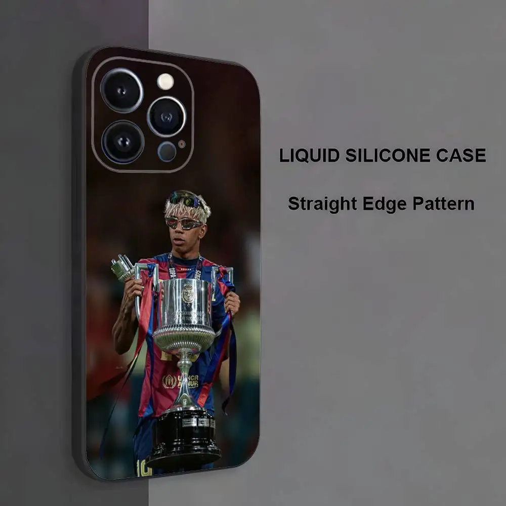 حافظة هاتف L-Lamine 19 Y-Yama لهاتف iPhone 17,16,15,14,13,12,11,Pro Max,XS,X,XR,SE,Mini,8,7,غطاء أسود من السيليكون الناعم