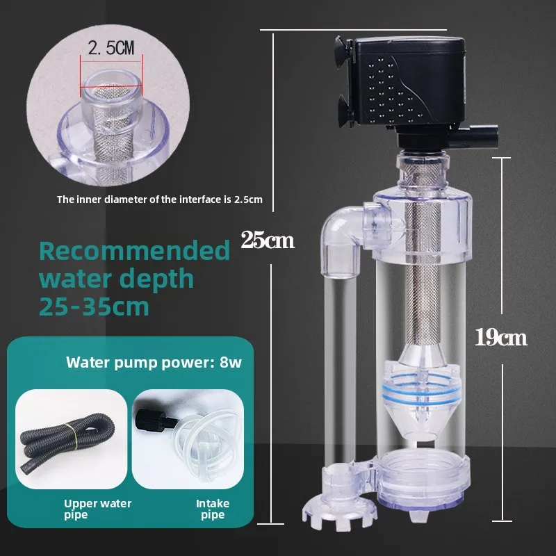 Three-in-One Aquarium Filtration Pump - Automatic Stool Separator & Upper Filter for Fish Tank Cleaning