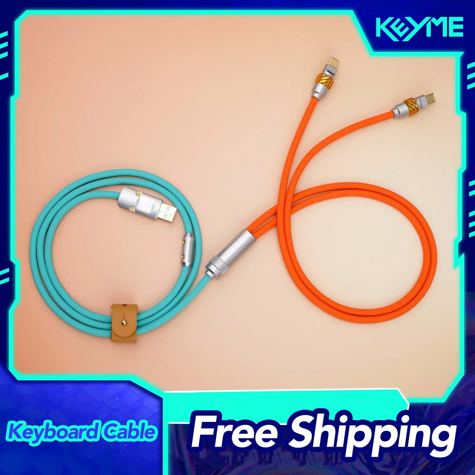 GeekCable Mechanical Keyboard Aviator Cable Wire Type-C TypeC Port 1 To 2 Aviator Coiling Cable 8K Esports Gaming Keyboard Cable