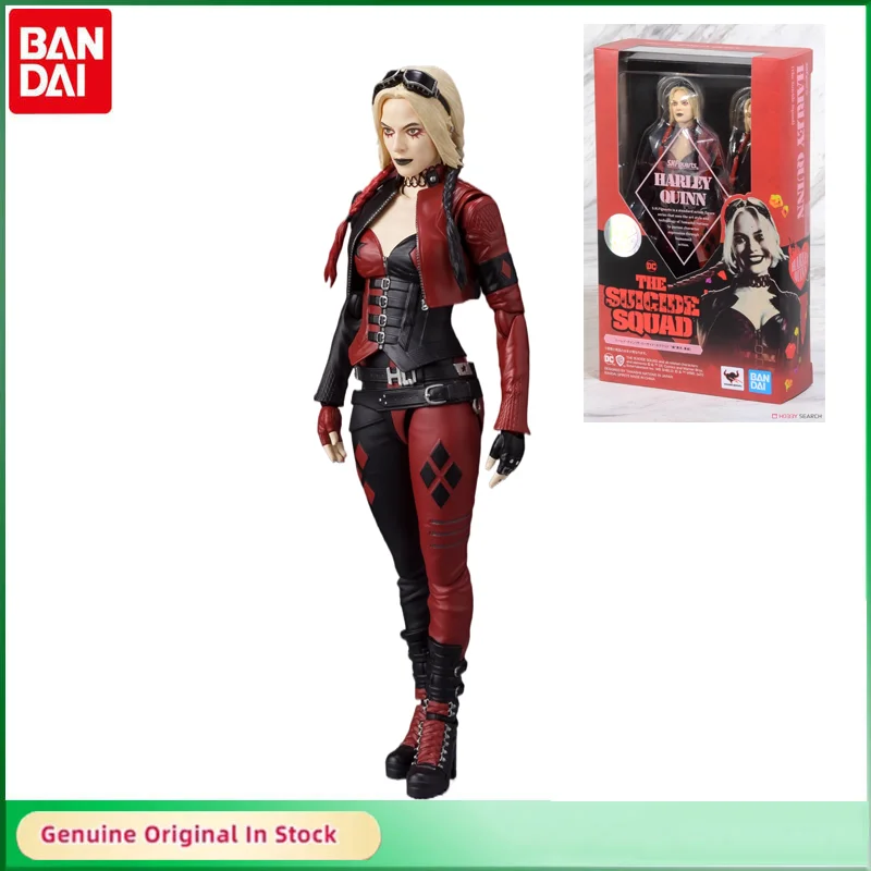 Bandai Original SHFiguarts DC Comics THE SUIGIDE SQUAD Harley Quinn Action Figure Active Joints Model Hobbies Collectible Gift