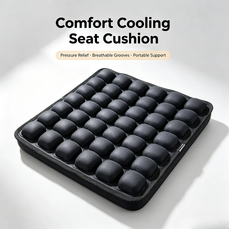 1 Pc 3D Ergonomic Chair Cushion for Long‑Time Sitting, Adjustable Inflatable Pad for Office Chair and Car Seat