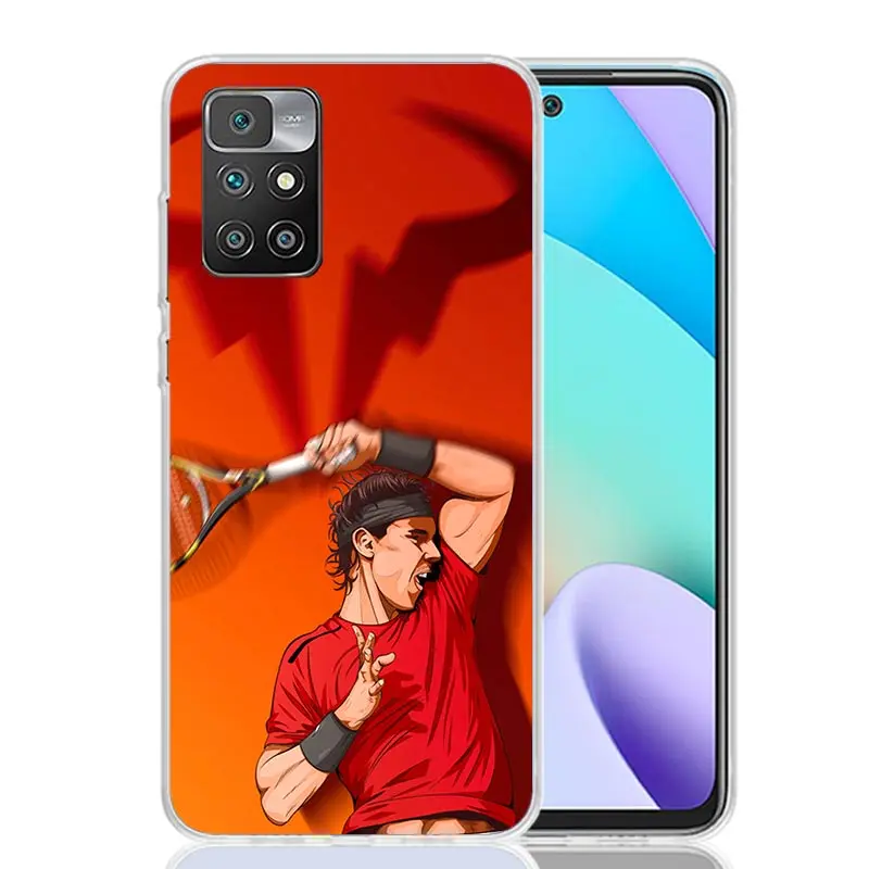 Rafael Nadal Tennis Phone Case For Xiaomi 12C 12 10C 10 10A 9C 9 9A 9T 8A 8 7A 7 6A 6 Pro S2 K70 K60 K40 K20 Art Coque Capa