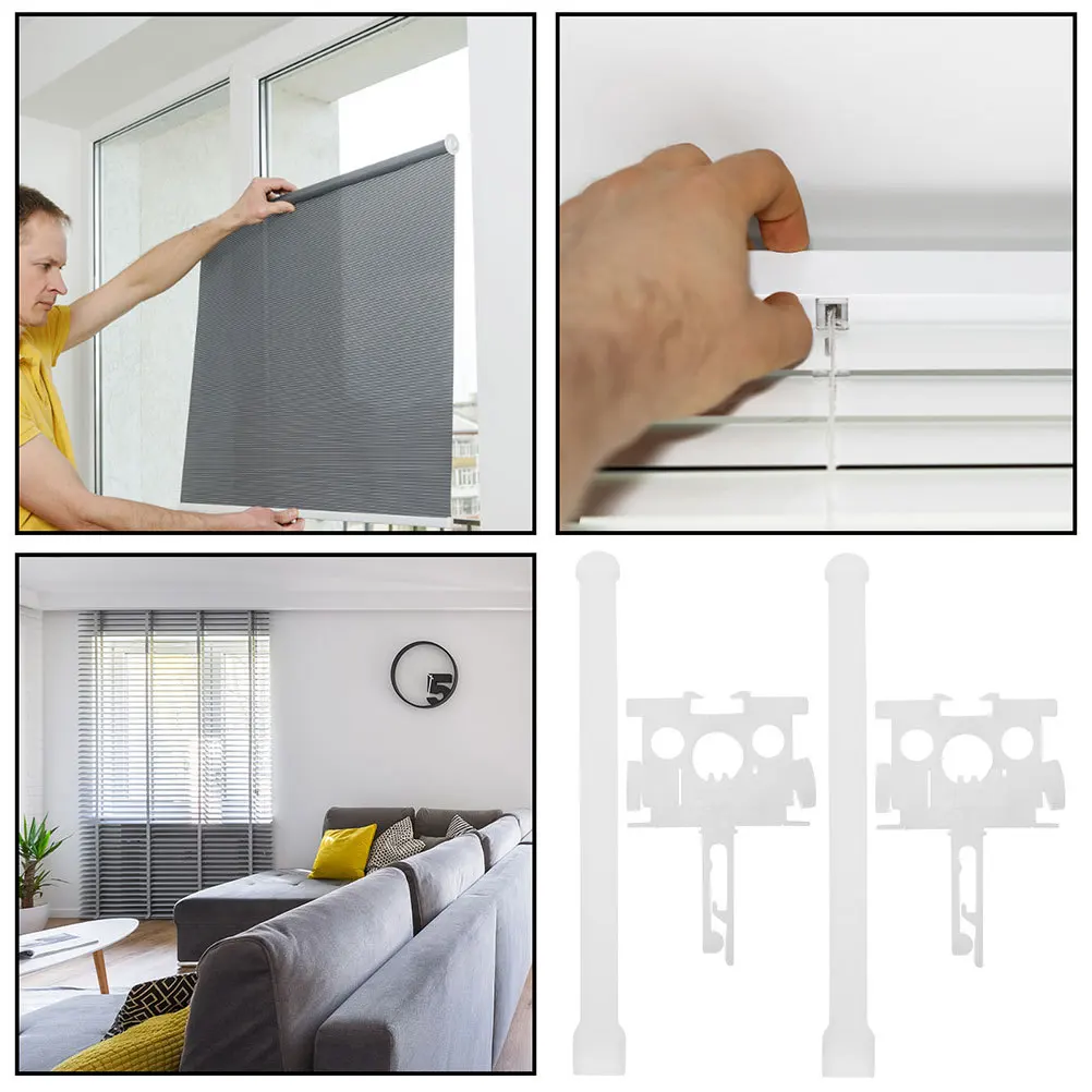 

1 Set Vertical Blind Carrier With Stem Replacement Parts Repair Broken Blinds Universal Fit White Pp Carriers For Window Blind