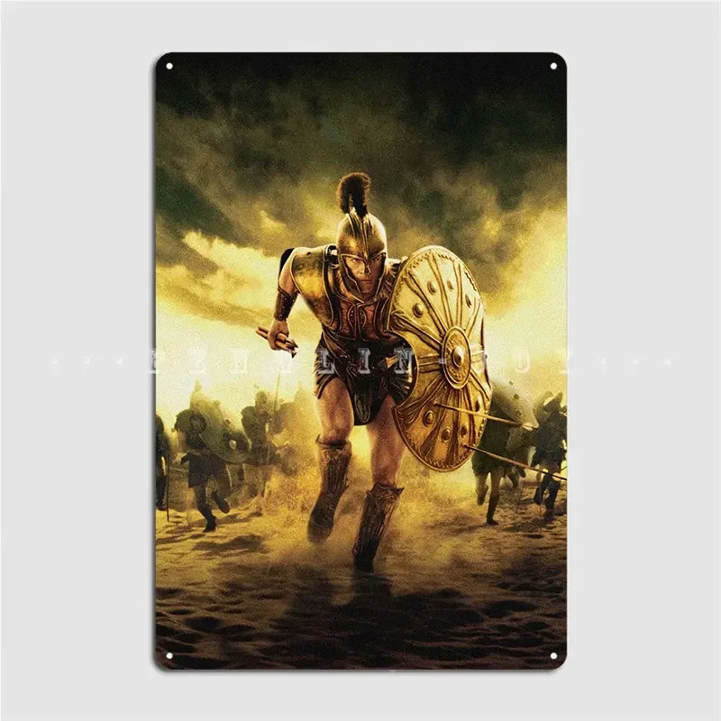 Troy Movie Poster Art Poster Metal Plaque Club Mural Printing Wall Decor Tin Sign Poster