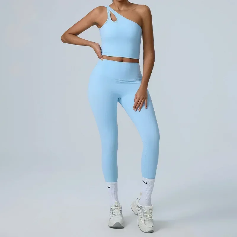 

Seamless Yoga Set Sports Fitness High Waist Hip-lifting Backless Quick-drying Leggings Workout Clothing Gym Bra Suit for Women