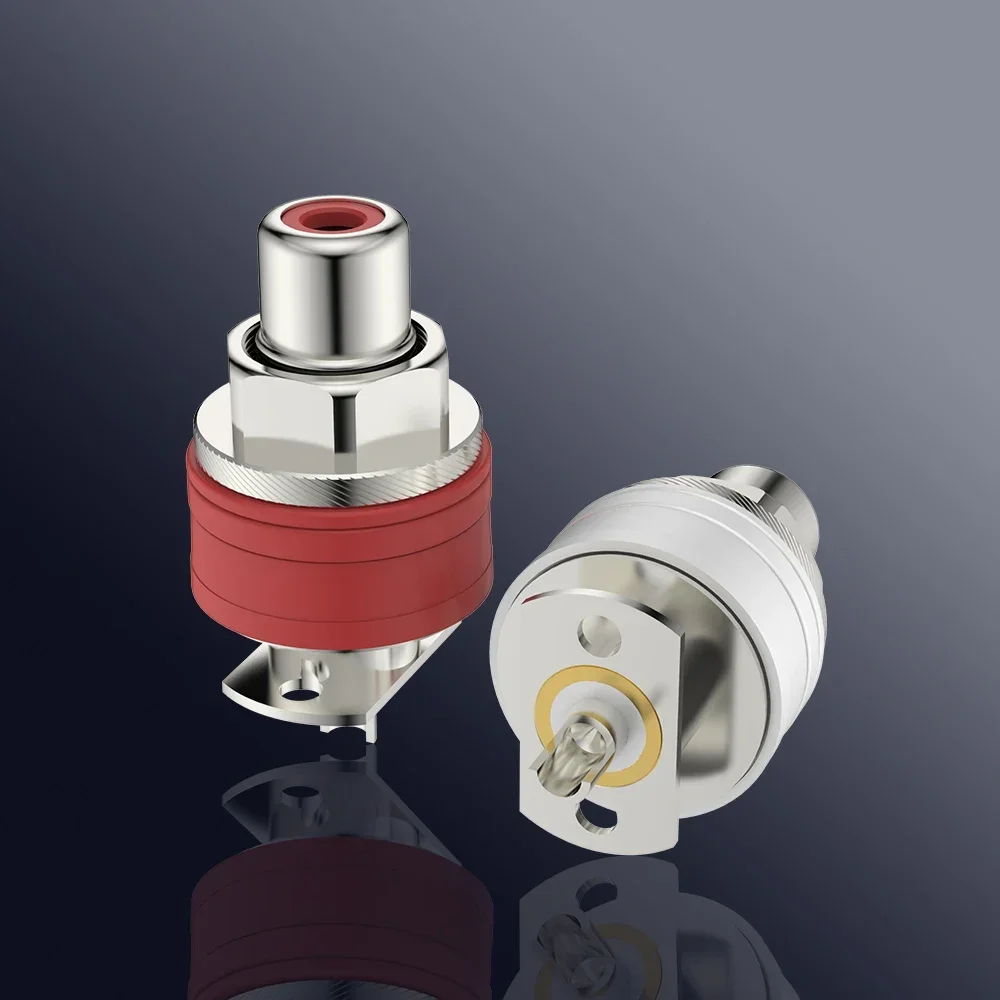 Viborg RC101 RC102 Pure Copper RCA Socket Gold/Rhodium Plated RCA Female Connector Panel Mount RCA Female Jack for Audio DIY