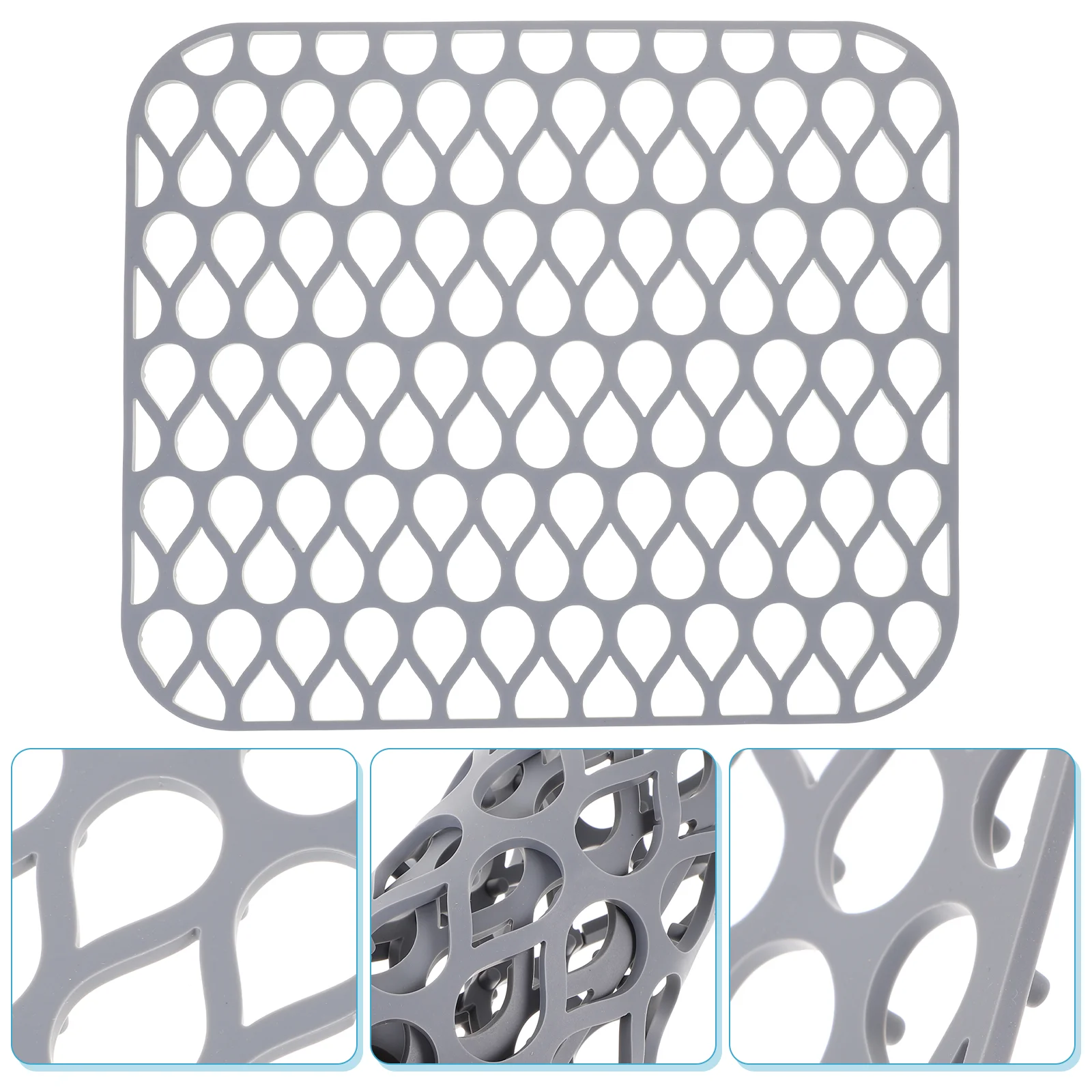 Silicone Sink Mat Drying Mats for Countertop Flatware Dish Anti-collision Kitchen