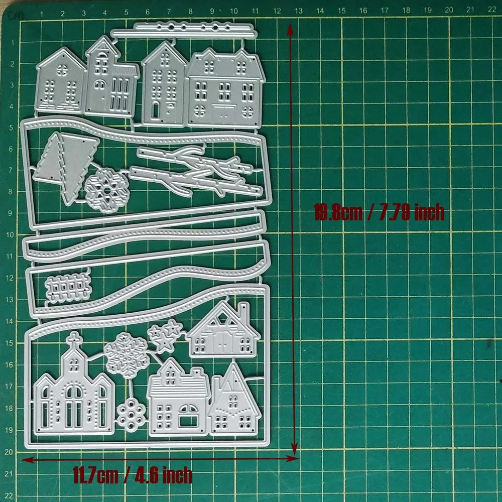 Christmas house Craft Die Metal Cutting Dies for Scrapbook Decoration Embossing Template Diy